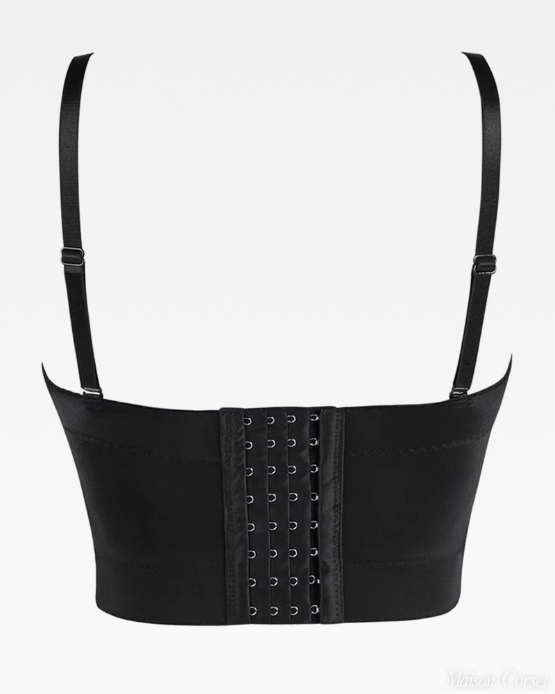 Bustier cuir noir