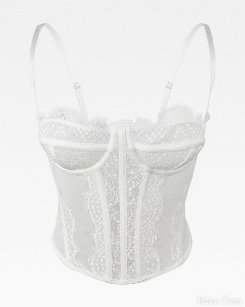 Bustier dentelle blanc