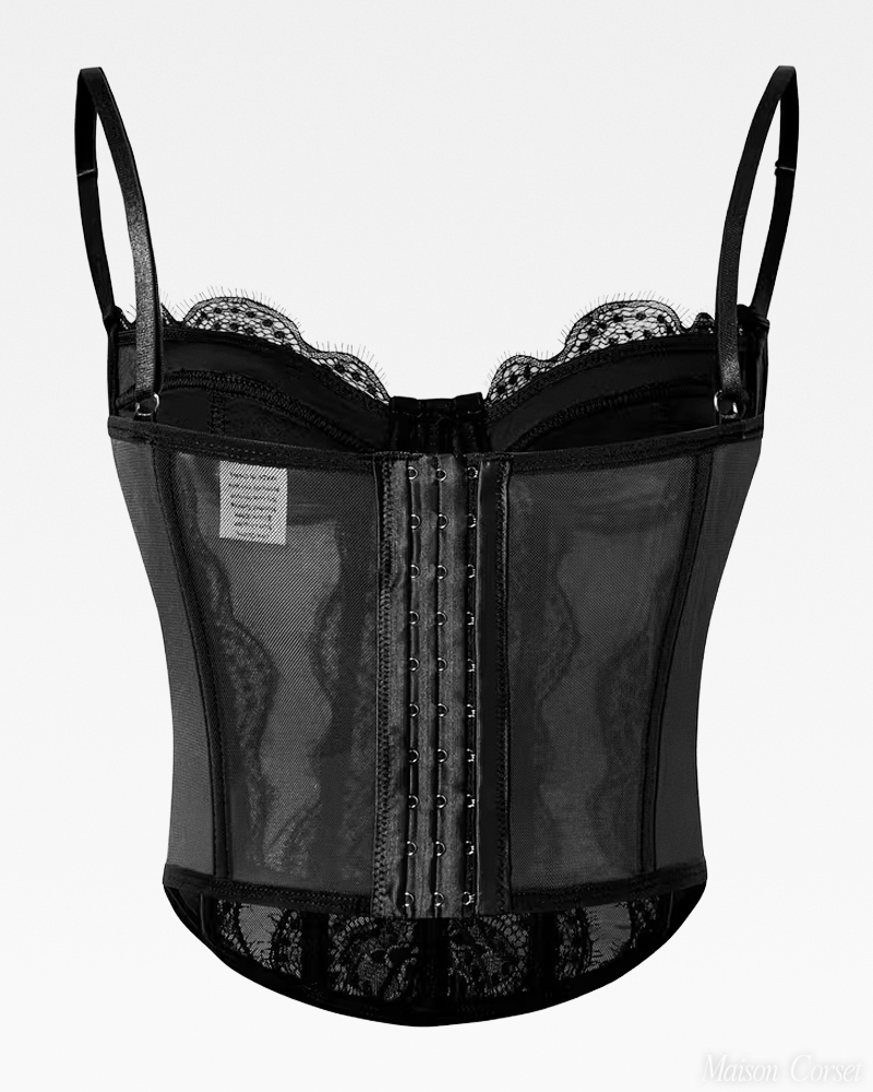 Bustier dentelle noir