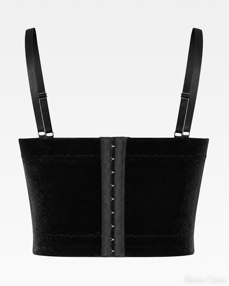 Bustier velours noir