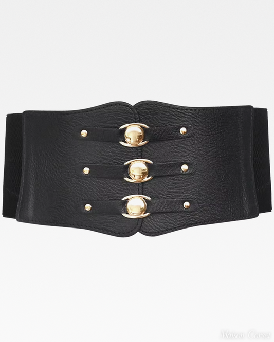 Ceinture corset boutons dorés