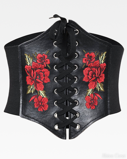Ceinture corset fleurs