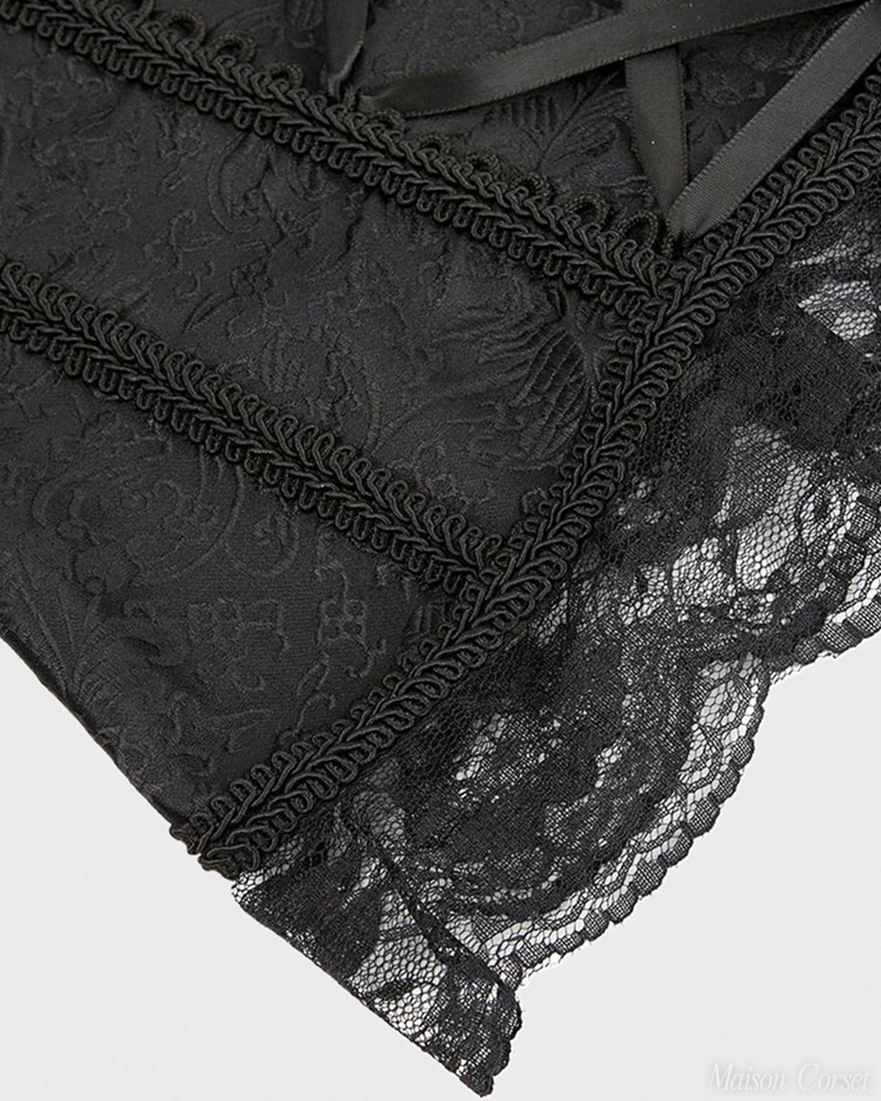 Corset à lacets noir