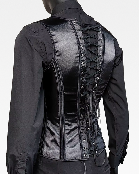 Corset noir homme