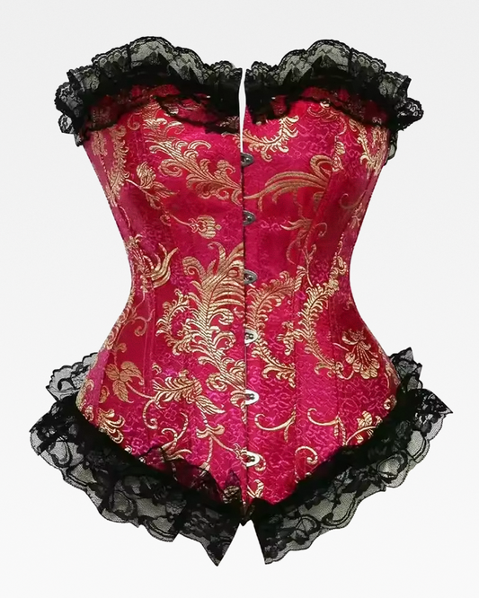 Corset rose et doré