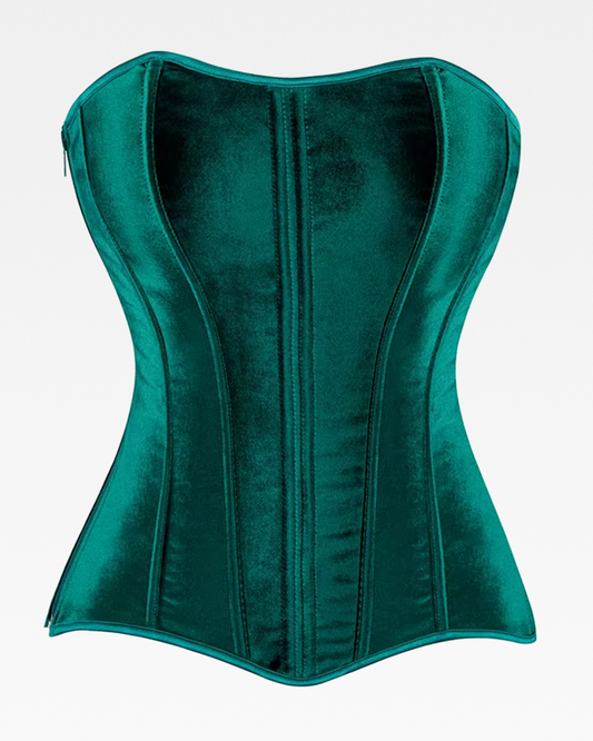 Corset velours vert