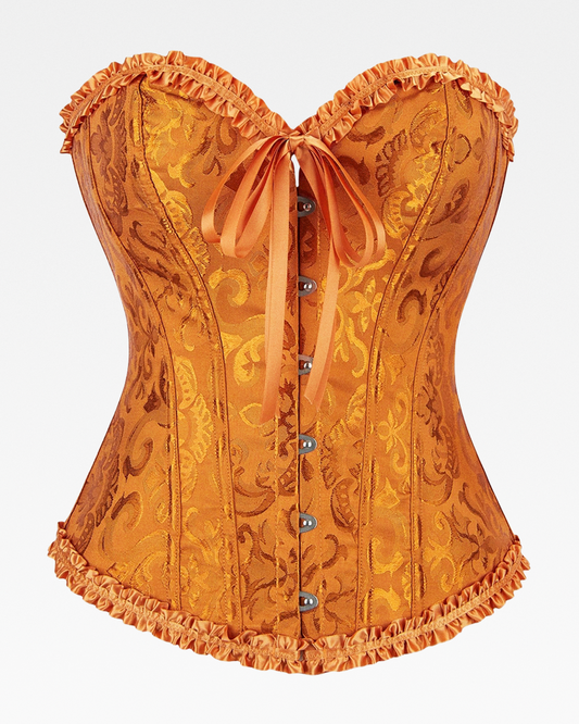Corset victorien orange