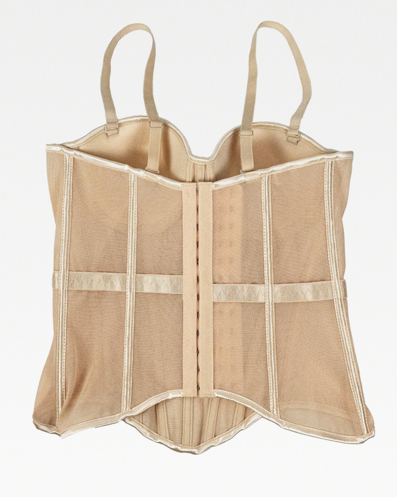 Bustier beige en maille