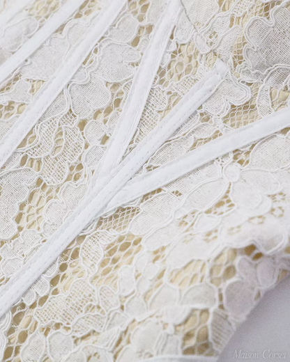 Bustier blanc dentelle