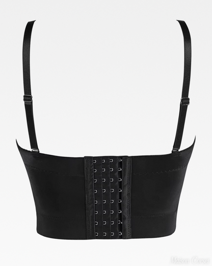 Bustier cuir noir