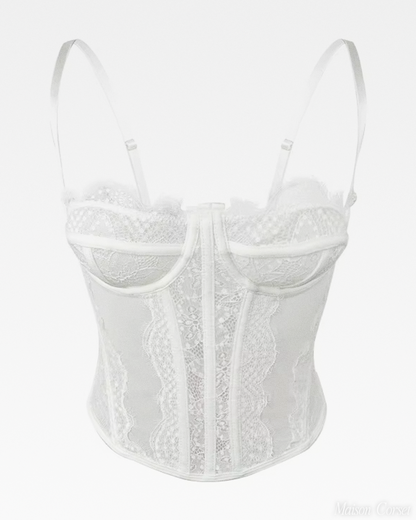 Bustier dentelle blanc