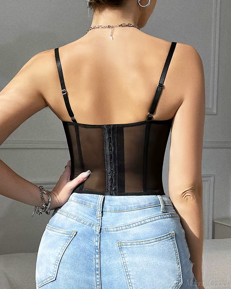 Bustier dentelle noir