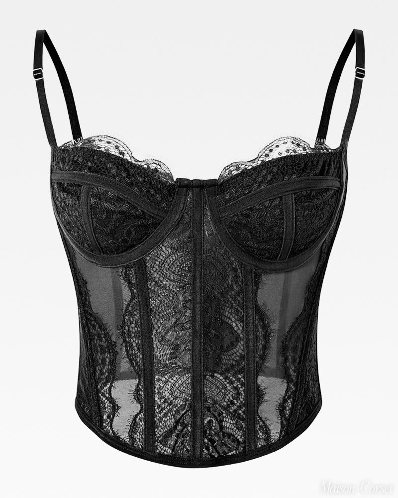 Bustier dentelle noir