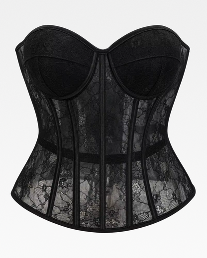 Bustier dentelle noir sans bretelles