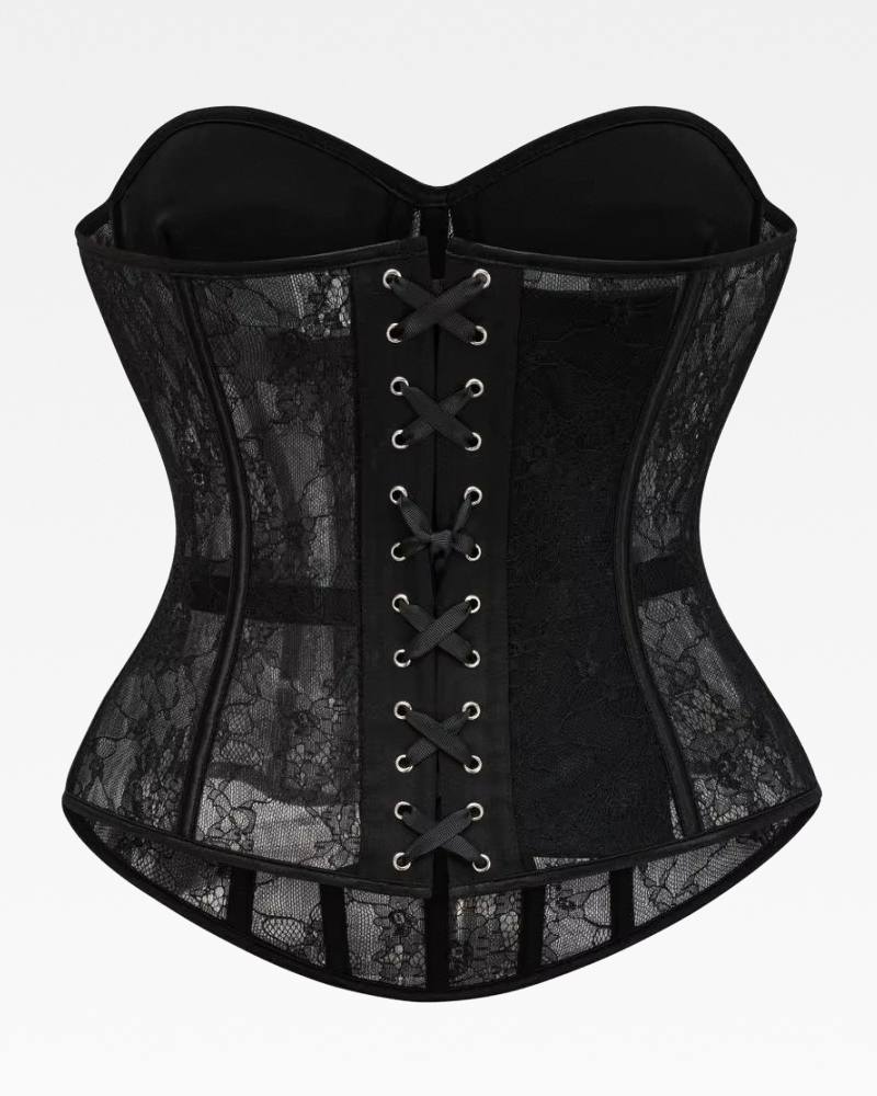 Bustier dentelle noir sans bretelles