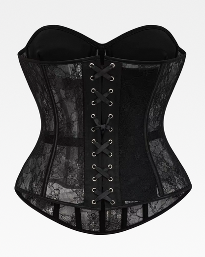 Bustier dentelle noir sans bretelles
