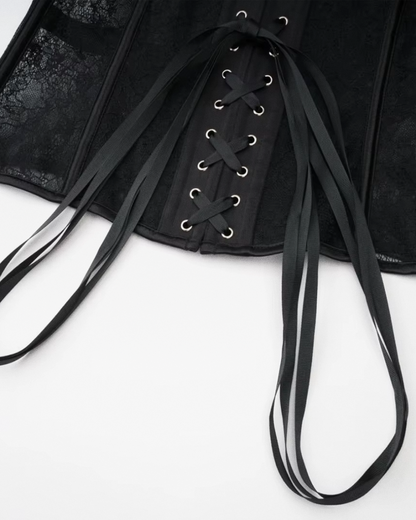Bustier dentelle noir sans bretelles
