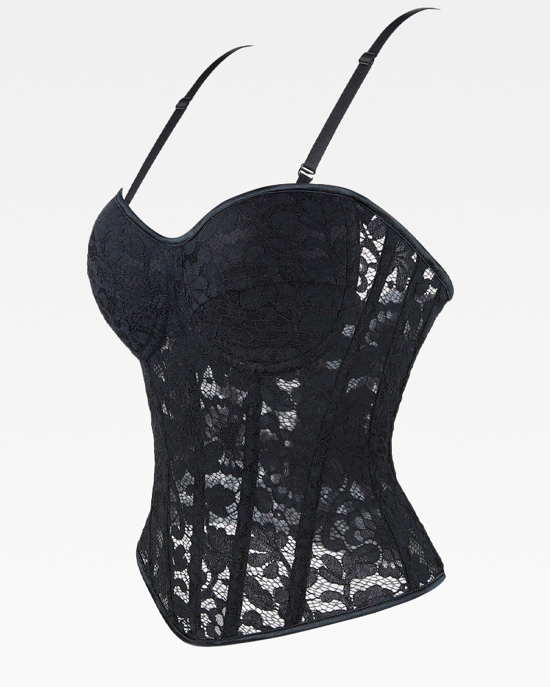 Bustier dentelle noire