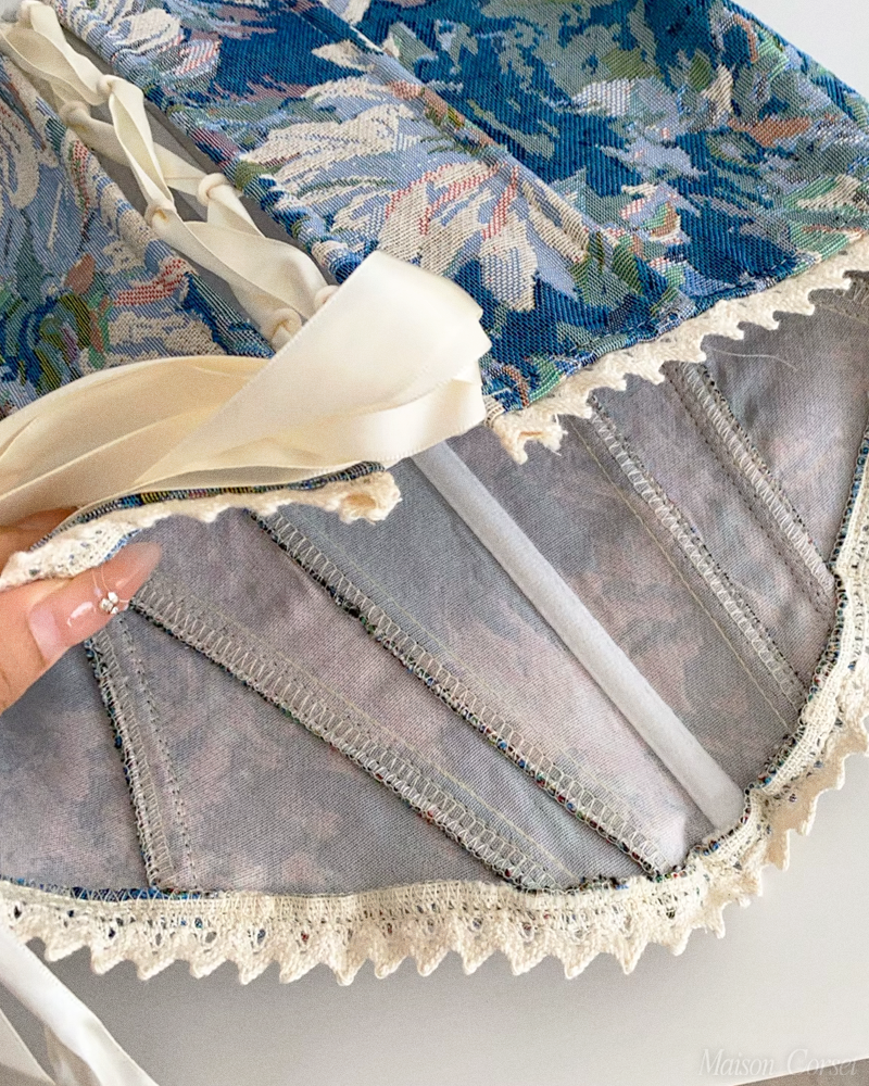 Bustier fleuri bleu