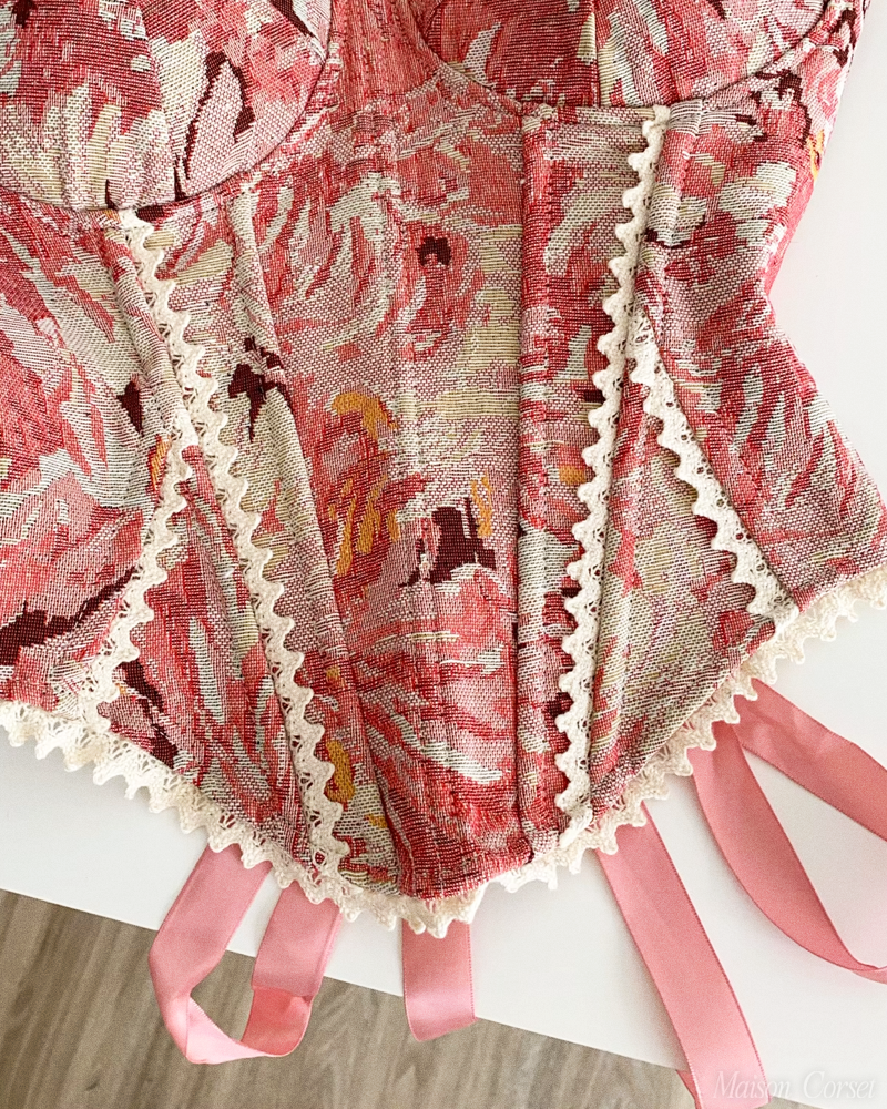 Bustier fleuri rose