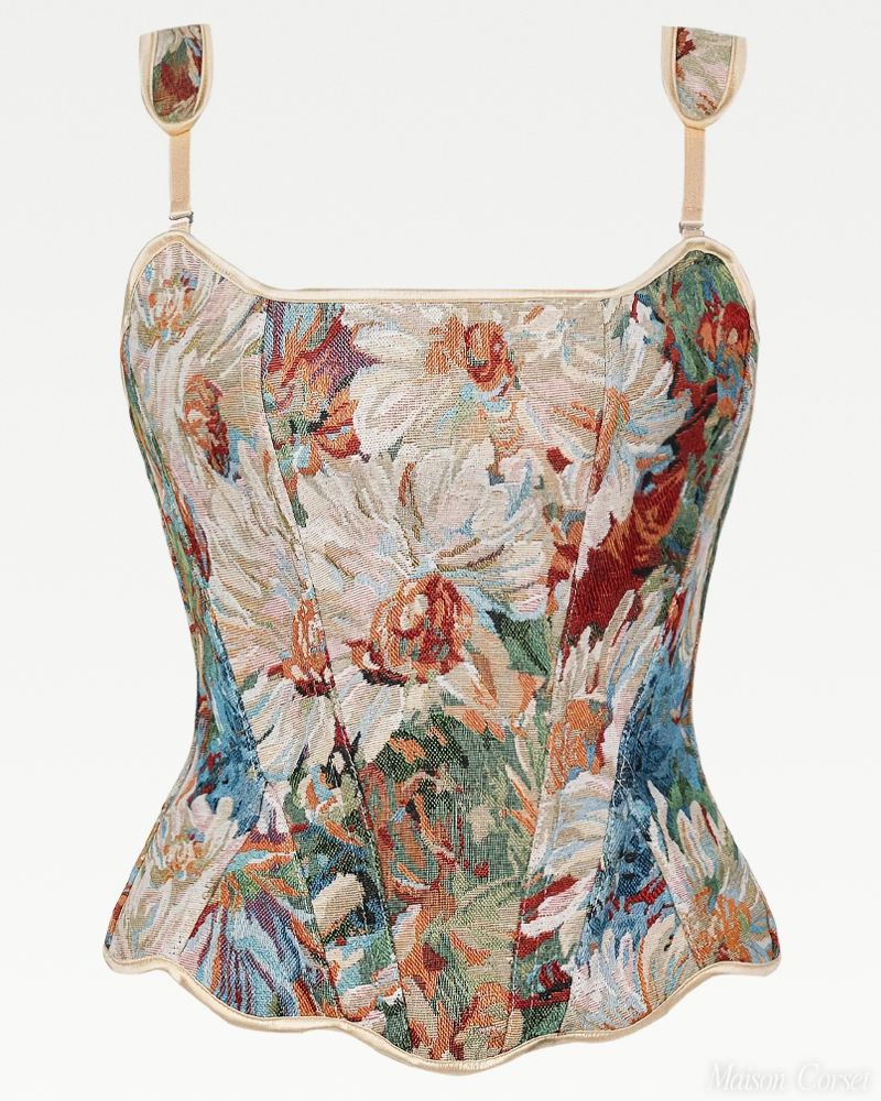 Bustier fleuri style vintage