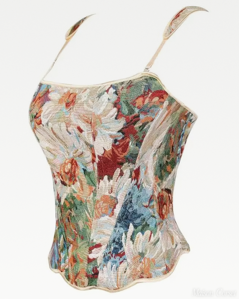 Bustier fleuri style vintage