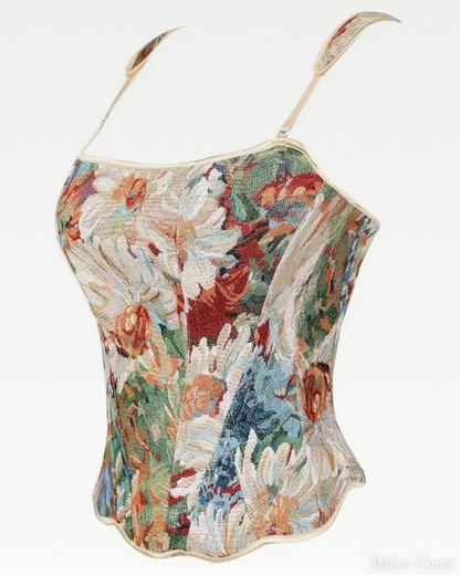 Bustier fleuri style vintage