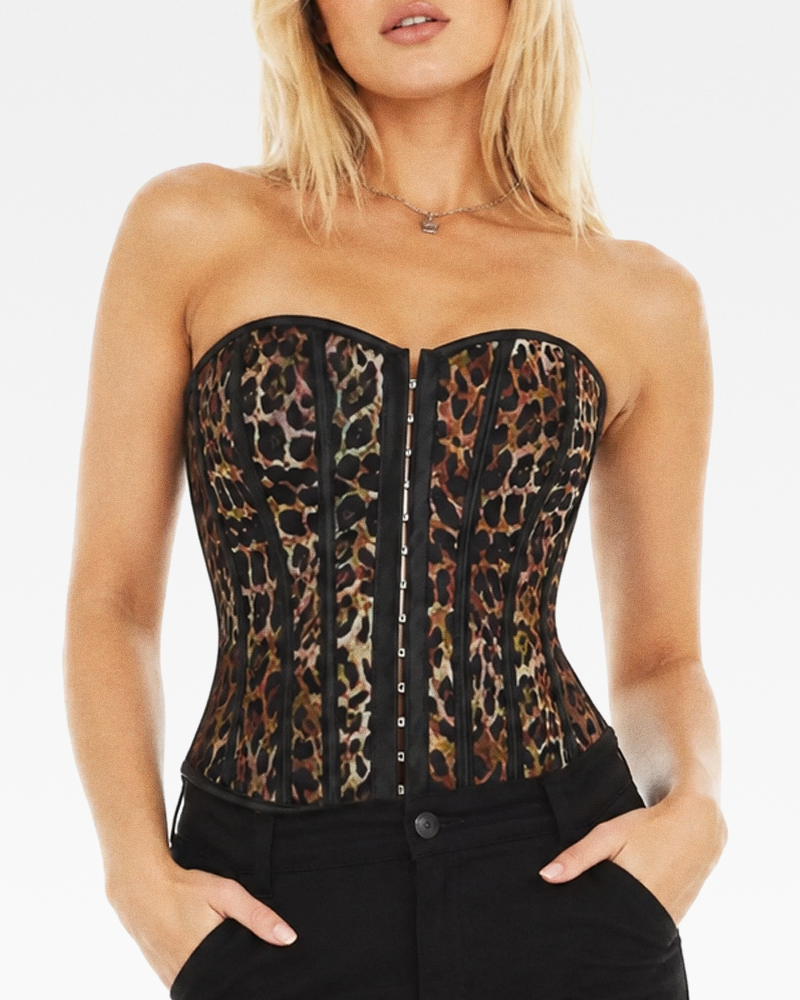 Bustier léopard