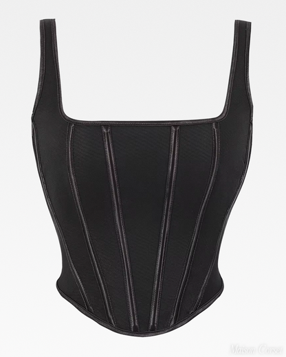 Bustier noir à bretelles