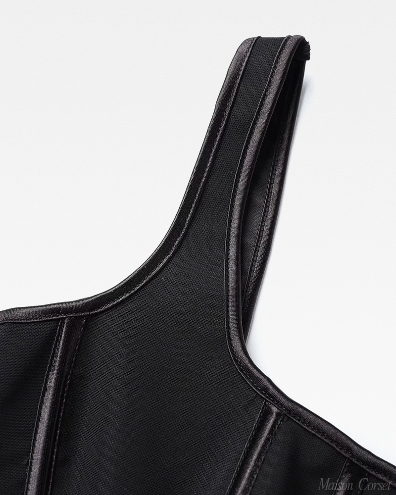 Bustier noir à bretelles