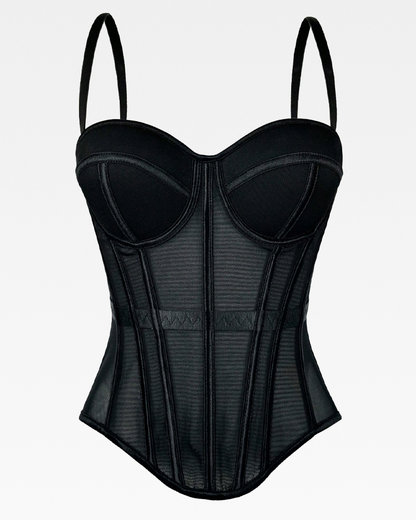 Bustier noir en maille