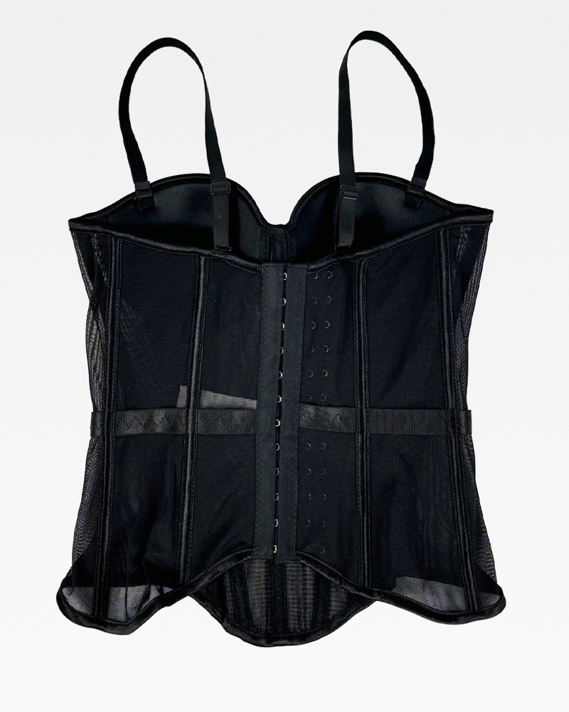 Bustier noir en maille
