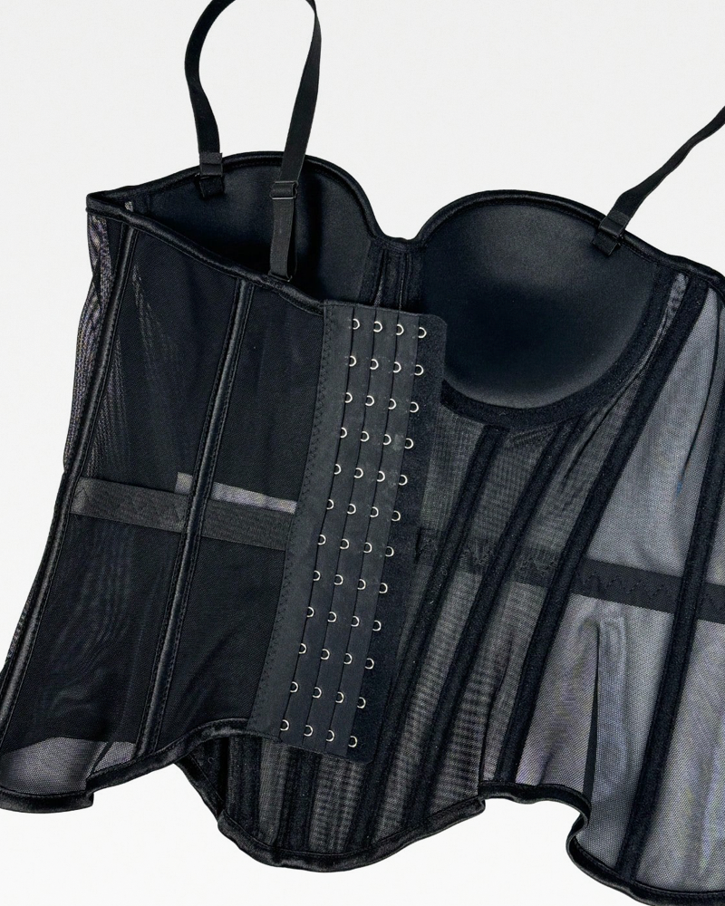 Bustier noir en maille