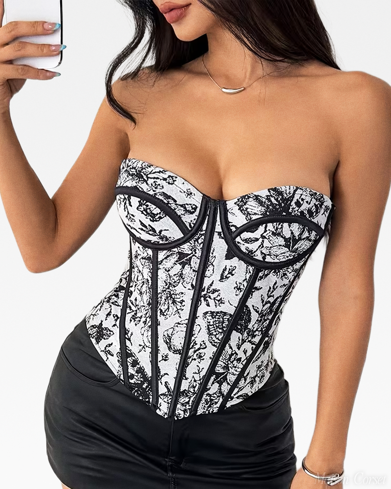 Bustier noir et blanc