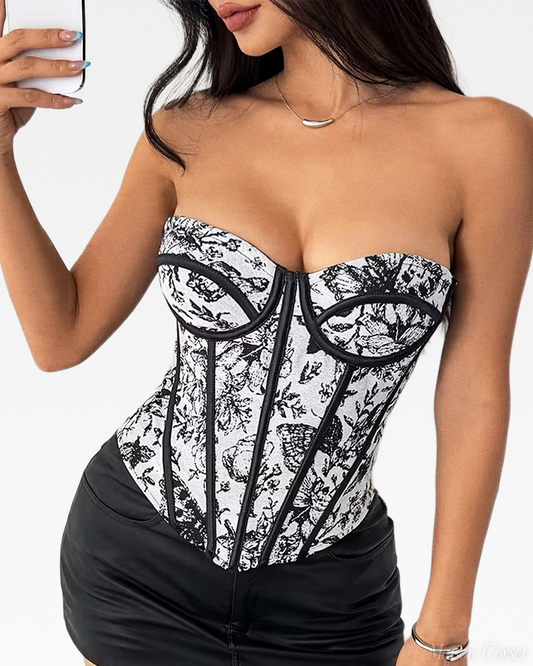 Bustier noir et blanc