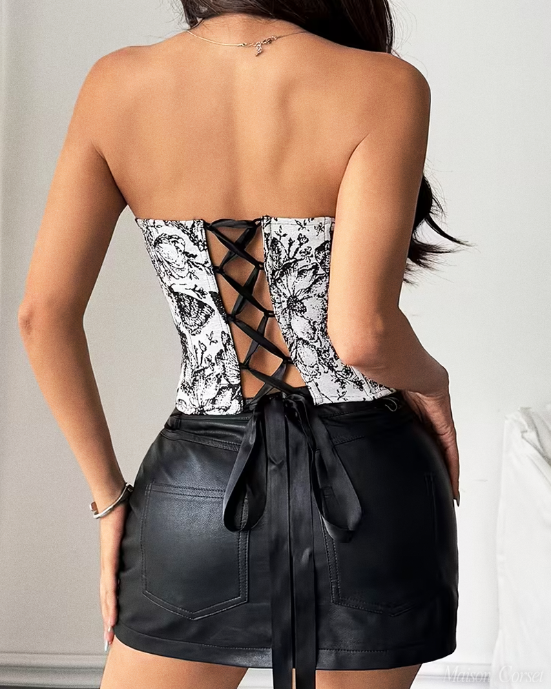 Bustier noir et blanc