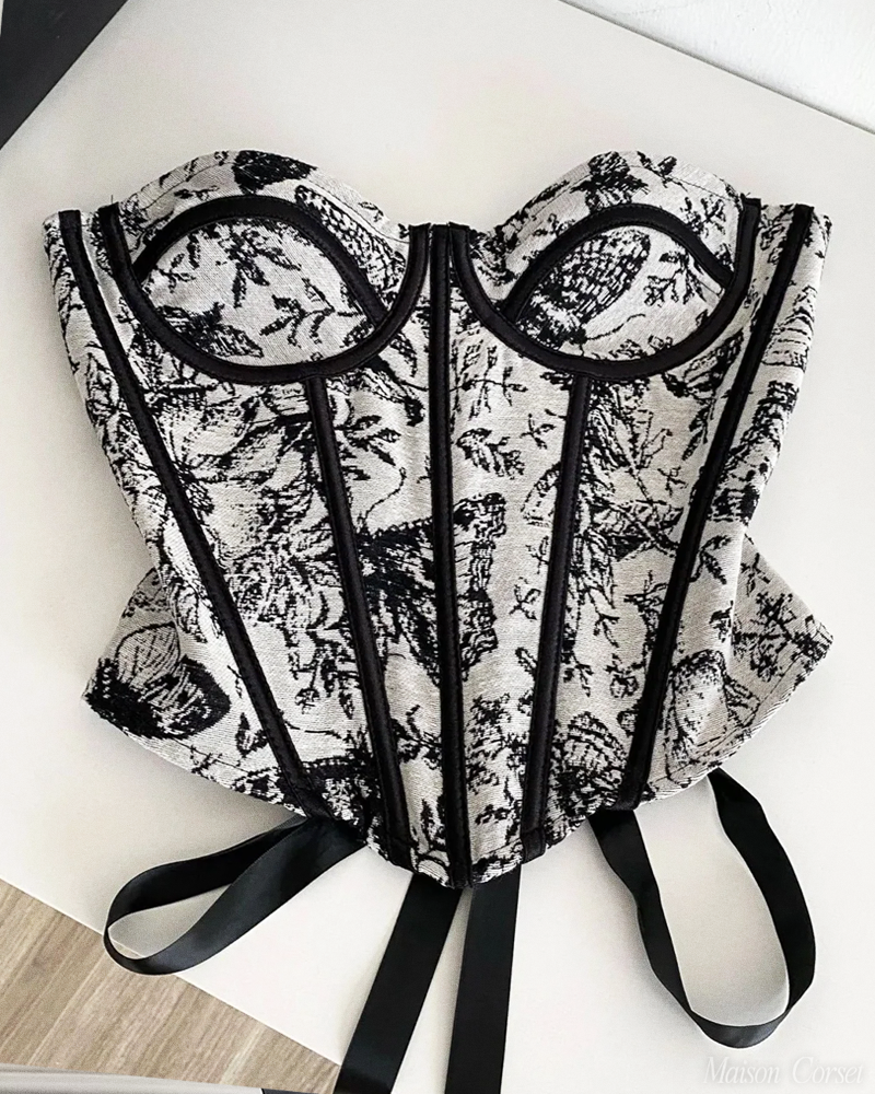 Bustier noir et blanc