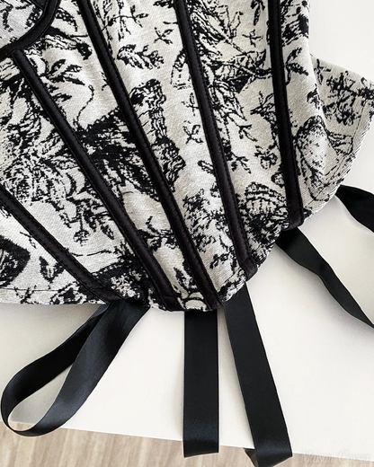 Bustier noir et blanc