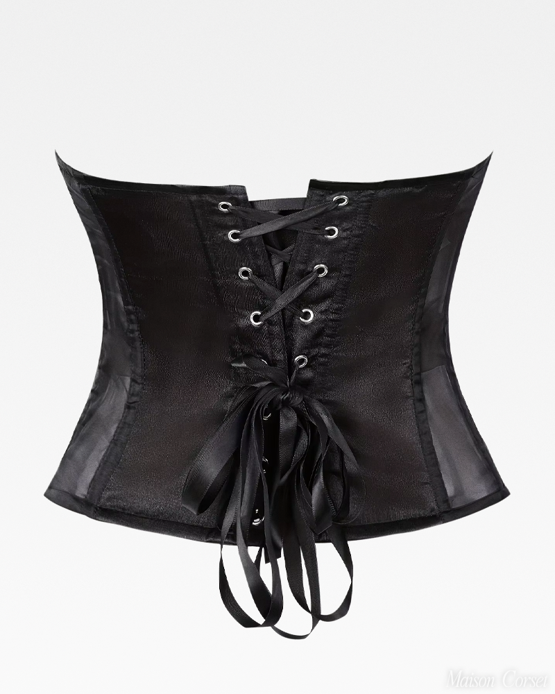 Bustier noir transparent