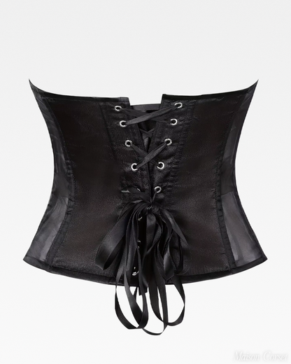 Bustier noir transparent