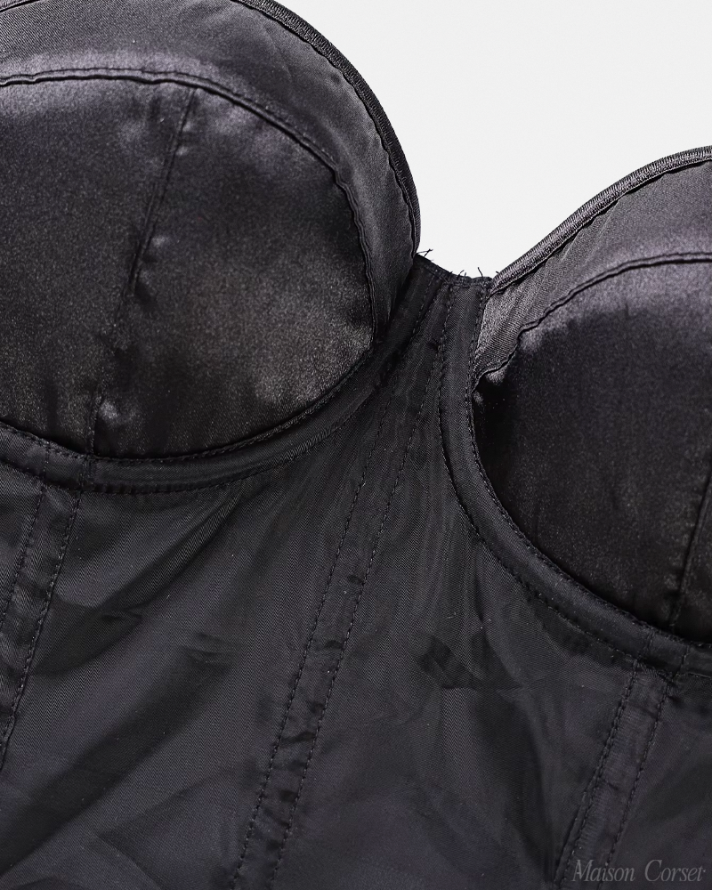 Bustier noir transparent