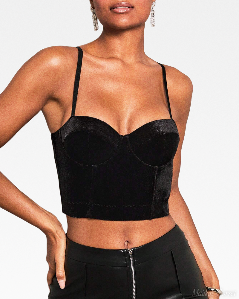 Bustier velours noir