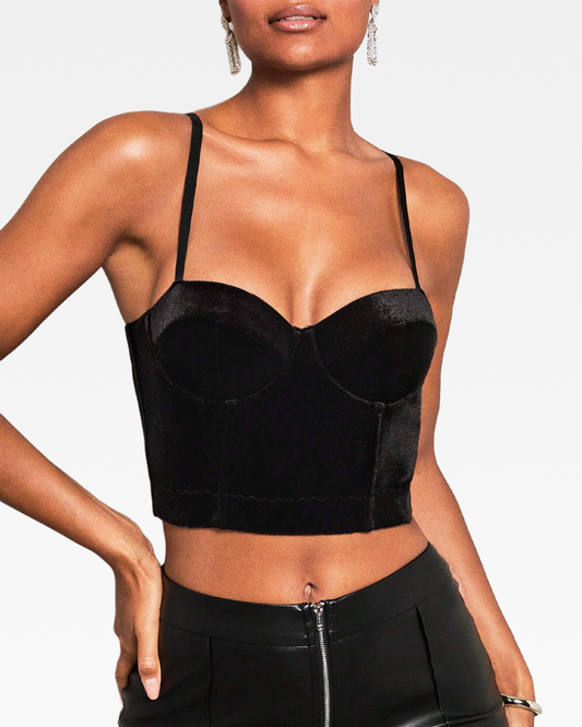 Bustier velours noir