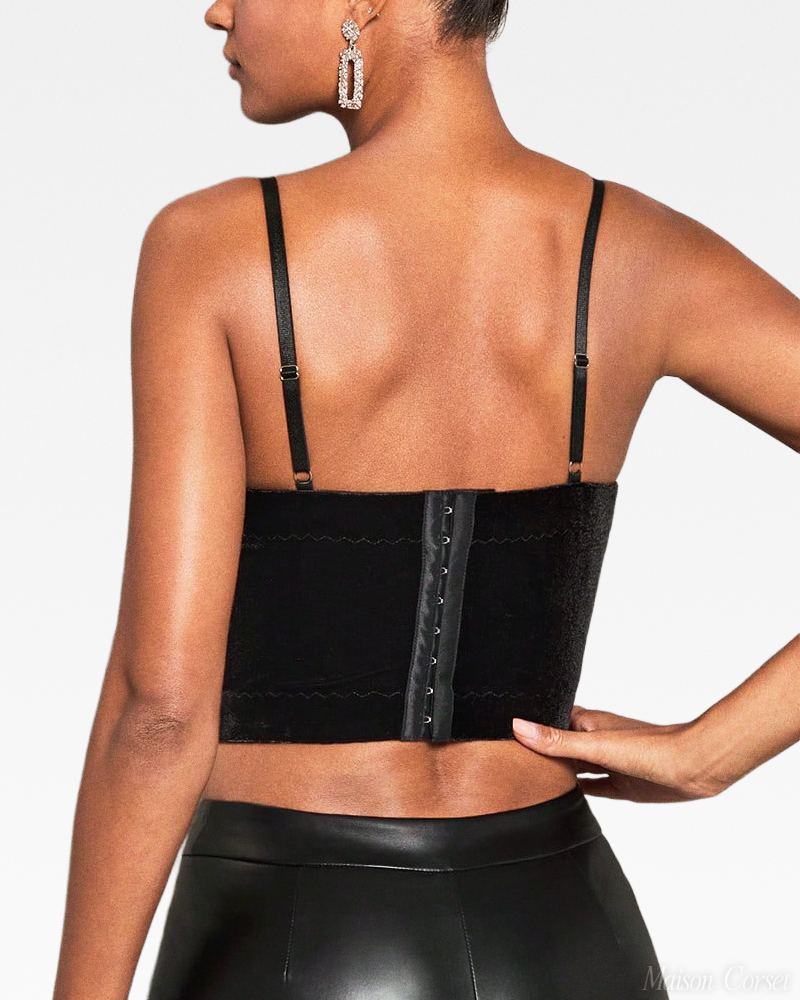 Bustier velours noir