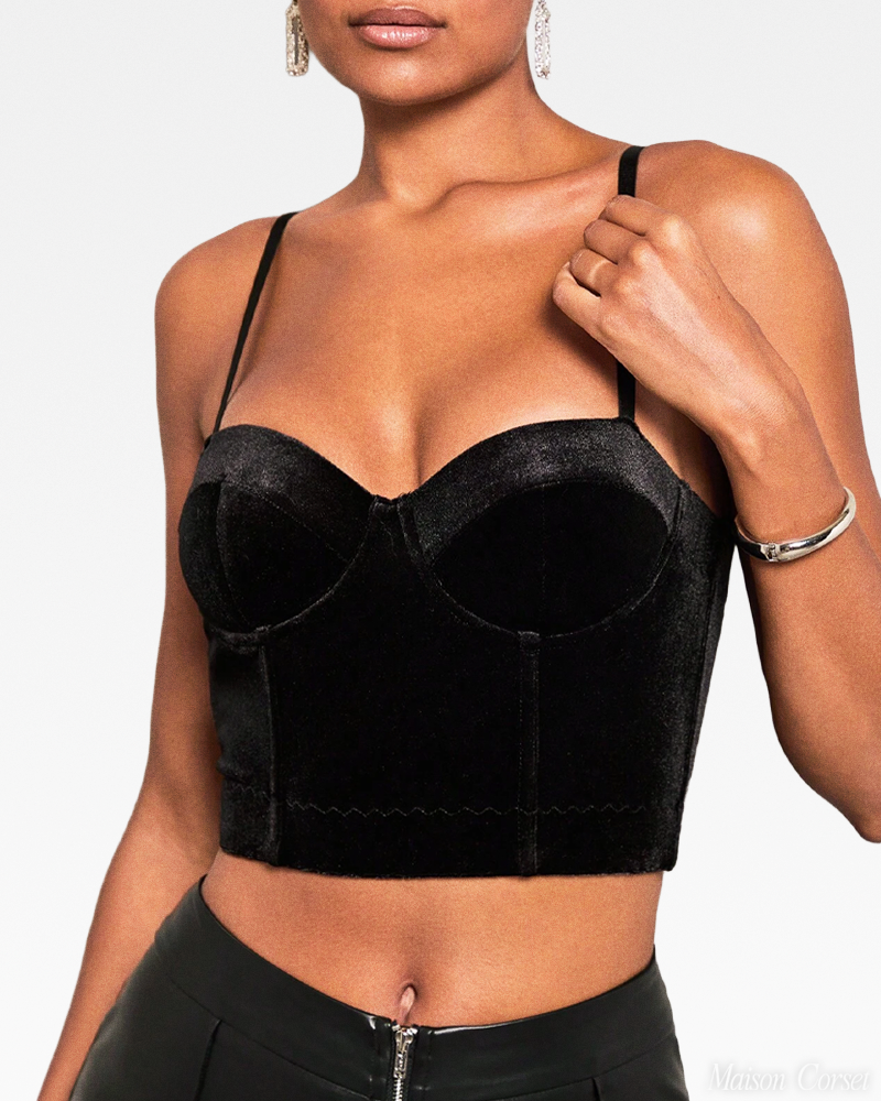 Bustier velours noir