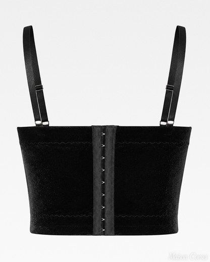 Bustier velours noir