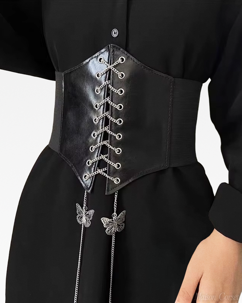 Ceinture corset avec papillons