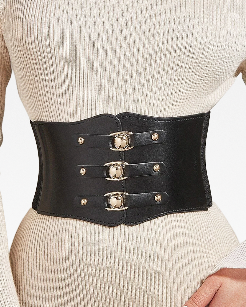 Ceinture corset boutons dorés