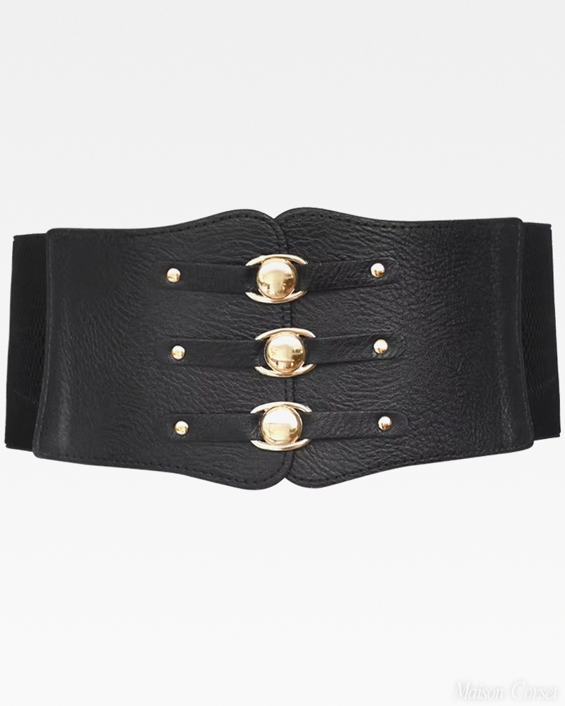 Ceinture corset boutons dorés