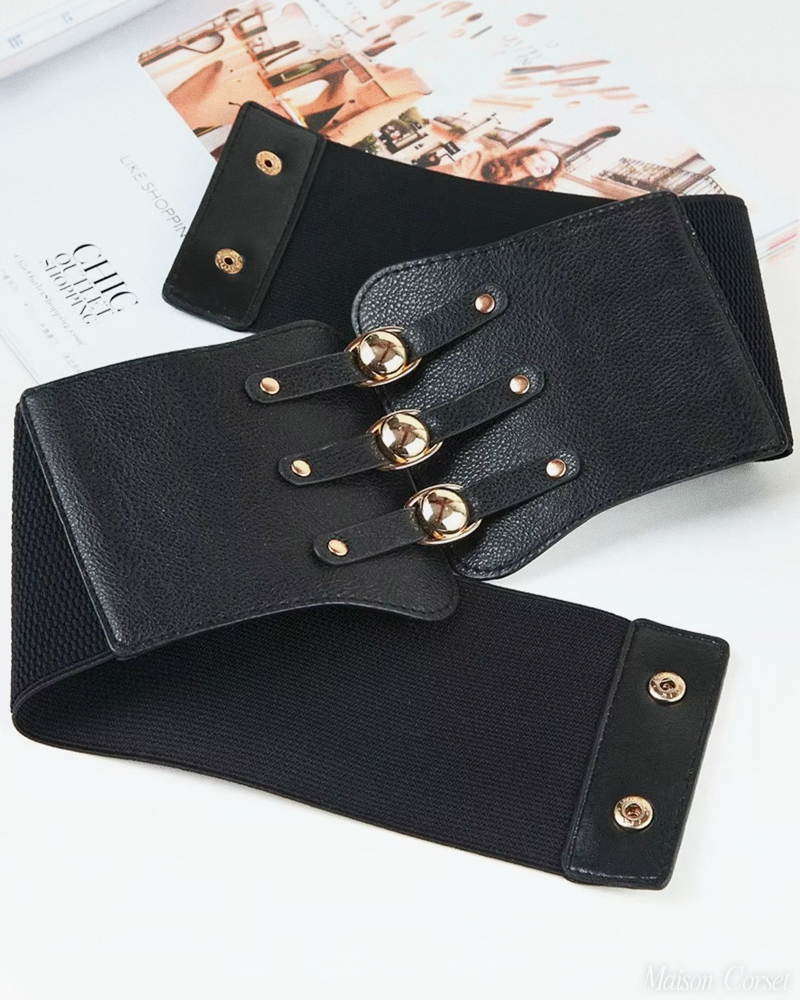 Ceinture corset boutons dorés